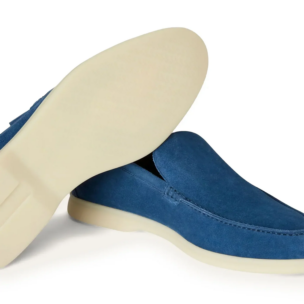 Mocassins Daim - Bleu Colbat