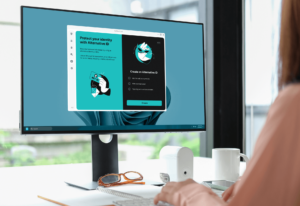 Surfshark antivirus interface displayed on a laptop screen