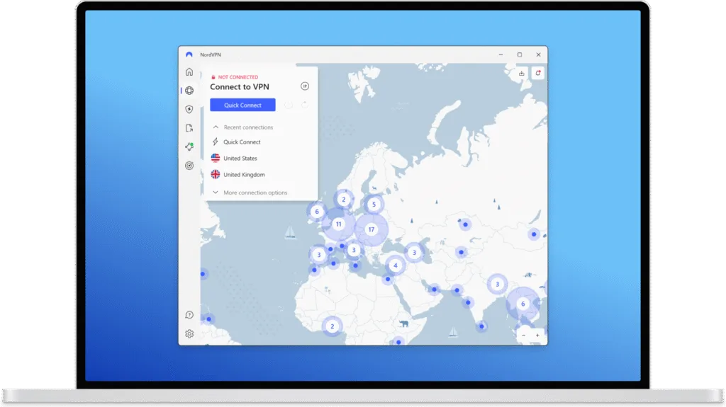Connet to NordVPN worldwide 